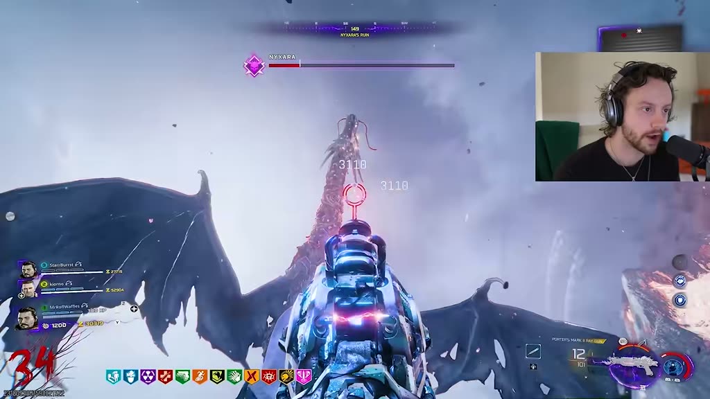 Shooting Nyxara's glowing weak spot