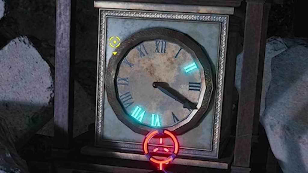 Clock face with the correct numbers lit up in blue