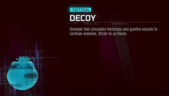 Decoy tactical: grenade that simulates footsteps and gunfire sounds