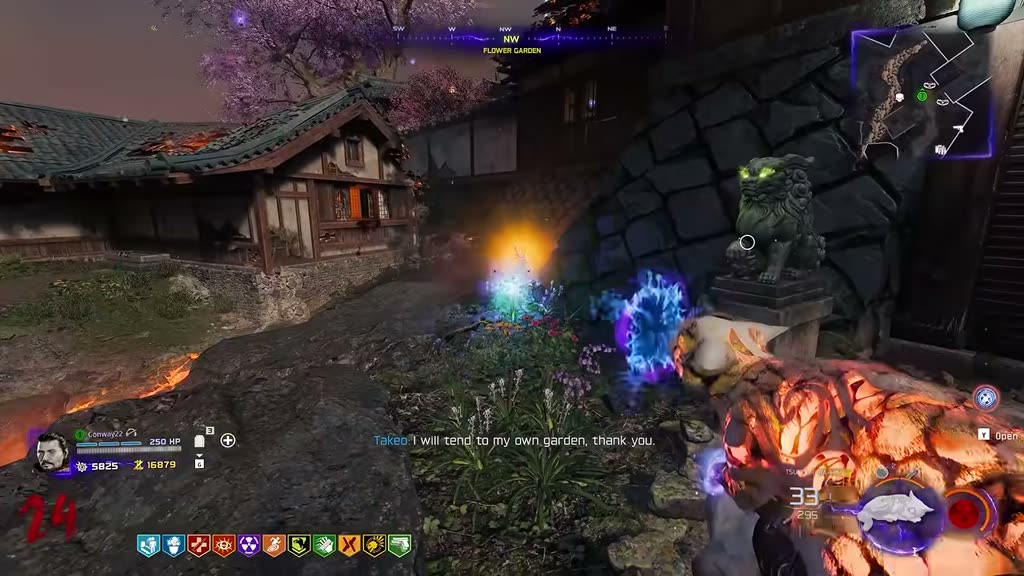Gardener zombie spawning with glowing effects