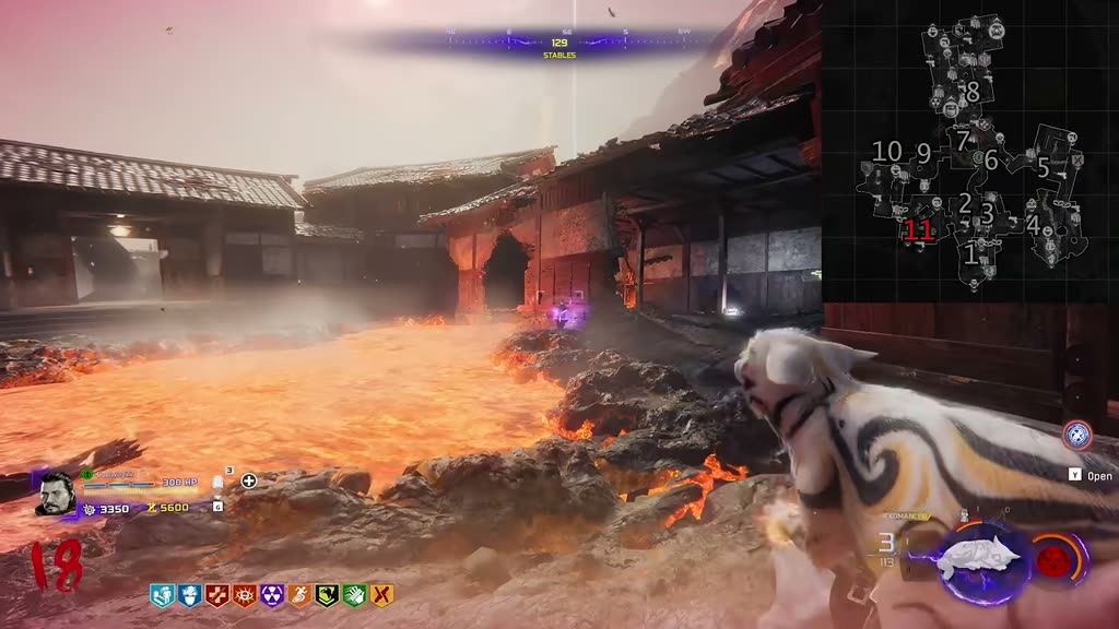 Lantern 11 - Stables across the lava