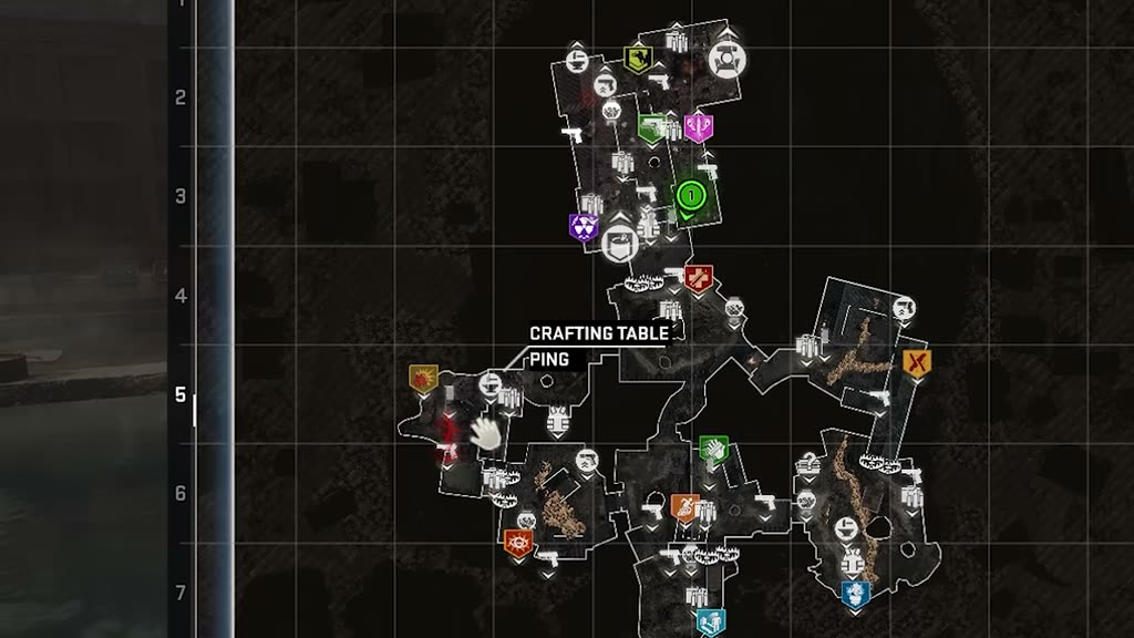 Map showing the red fissure icon